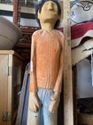 Johnson Antonio 1990 Native American Wood Folk Art Carving Navajo Man Large 19   