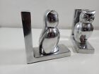 Vintage  Metal Owl  Book Shelf   Bookends   Library   Art Deco