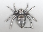  4132 Large Antiqued Sterling Silver Plated Spider Component - 1 Pc Lot