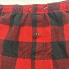 Hanes -temp Pajamas Pants Men Xl Plaid Flannel Red   Black Pockets    24819