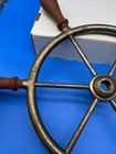 Boat Ship Wheel Maritime Nautical Large Brass   Wood Sea Antique Big