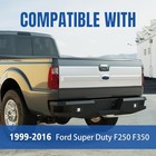 Offroad Rear Bumper Compatible With 1999-2016 Ford F250 F350 Super Duty W 2 18w