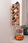 Wooden Wine Rack Wall Mounted Hanging Stemware Glass Holder Organizer Bar Shelf