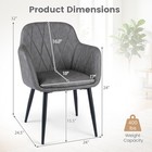 Dining Chairs Set Of 4  Upholstered Pu Leather Kitchen Chairs W curved Back