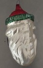 Vntg Father Christmas German Glass Christmas Ornament Santa Head 3-7 8    Freeship