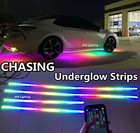 Jhb Double Row Remote App Chasing Flowing Trucks Underglow Led Strips Lights Kit