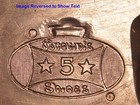 1913 Brown Shoe Adv Watch Fob Steel Stamping Die Robbins Rh258
