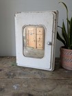 Vintage Mid-century Bathroom Metal Medical Wall Cabinet With Mirror Retro White 