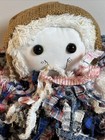 Vintage Hand Made Rag Mop Doll Floppy Fabric