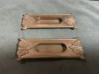 Vintage Mantua Victorian Ornate Cast Bronze Pocket Door Pulls
