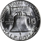 1958-p Franklin Half Dollar Nice Bu  - Stock
