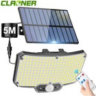 234 Led Solar Motion Sensor Wall Light Indoor Outdoor Garden Security Flood Lamp