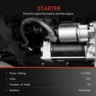 Starter Motor For Dodge Dart 2013 2014 2015 2016 L4 2 0l 2 4l 1 4kw 12v Cw 10t