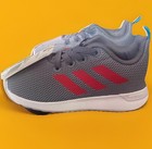 Adidas  lite Racer Cln 1  Gray red white Shoes Eg4012  size 6 Kids  Unisex-new      