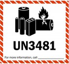 Un3481 Lithium Ion Battery Shipping Labels Lot Of 12 Stickers 3 X 4 Inches