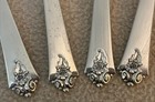 4 Vtg Royal Crest Sterling Silver Castle Rose Round Soup Spoons 130 Grams St-9