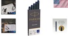Parker Quink Fountain Pen Ink Refills - 5 Pack For Vibrant  Lasting Performance