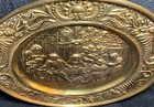 Vtg Peerage Hammered Brass Art Plaque England Tavern Pub Wall Mid Century