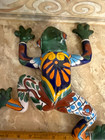Vintage Talavera Mexican  Folk Art  Medium Frog - 11  X 10 