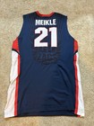 Game Used Worn Gonzaga Bulldogs Meikle  21 Men   s Basketball Jersey Blue Size 54