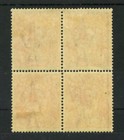 M2547 Australia 1917 Sg22c - 4d Pale Orange Yellow In A Block Of 4 