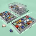 Rock Display Case  rock Collection Box  crystal Display Shelf  rock Collection Box 