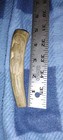 Scrimshaw Carving Of A Woman On Bone  Boar Tusk Possibly  Knife Handle Artwork 
