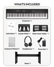 Strich 88 Keys Weighted Keyboard Piano With Stand   Sustain Pedal Hammer-action
