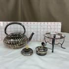 Antique Wilcox Silver Co Meriden Conn Quad Plate Silver Kettle W burner   Stand