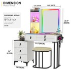 Vanity Desk With Wireless Charging Station vanity Table With Lights And Mirror