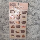 Pusheen The Cat Puffy Stickers With Gray And Pink Accents New