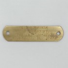 Vintage 1960s Brass Dog Tag Glen Buchanan Roodhouse Illinois