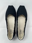 Toms Women   s Size 7 Black Canvas Flats Slip On Casual Comfort Shoes Nwob