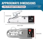 Straight Tongue  zinc  Trailer Coupler 3  Channel  2  Hitch Ball  5 000 Lbs