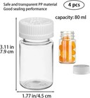4 Pcs Clear Medicine Pill Bottles  80ml Empty With Caps Plastic