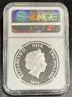 2016 Niue Silver Disney Alice In Wonderland 65th Anniversary Ngc Pf70
