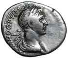 Trajan Ar Denarius  genius Holding Patera   Corn Ears  Fine