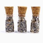 3 Glass Bottles 5 Grams Tiny Watch Parts Steampunk Art Lot Wheels Gear Hand Gift