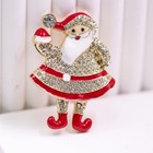 Christmas Santa Claus Brooch Pin With Rhinestone Crystal Brooches Fashion Big Ch