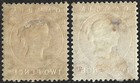 Gambia 1886-93 Qv 2d Orange   Deep Orange Sg 24 25 Mint  hinged  Cat   20