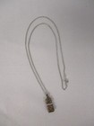 Artist Signed 1998 18k Gold   Sterling Silver Judaica Mezuzah Pendant Necklace
