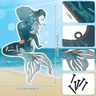 Metal Mermaid Wall Art Rustic Hanging Mermaid Wall Decor Blue Metal Mermaid