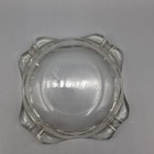 Glass Ashtray  Square W  Rounded Corners  Mcm Cigar Size 6    Unmarked Vintage