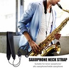 Leather Saxophone Neck Strap For Soprano Tenor Alto Baritone Sax Adjustable