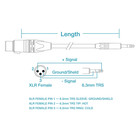 1- 25 ft Mogami 2549 Neutrik Gold Xlr-f To 1 4 Trs Balance Mic Audio Sound Cable