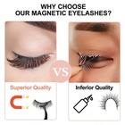 20 Pairs Magnetic Eyelashes Kit With Eyeliner Reusable No Glue Lashes