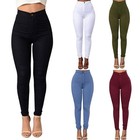 Women s Casual High Waisted Skinny Jeans Ladies Stretchy Denim Pants Trousers