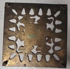 Vtg Taste Setter Sigma Brass Square Trivet Wall Hanging Fish Leaves Mcm Decor