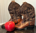 Vintage Early 1970 s Acme Child s Leather Cowboy Boots Size 3     See Desc