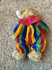 1993 Ty Beanie Baby Piccadilly Circus Clown Bear Nwt Rainbow Jester Retired